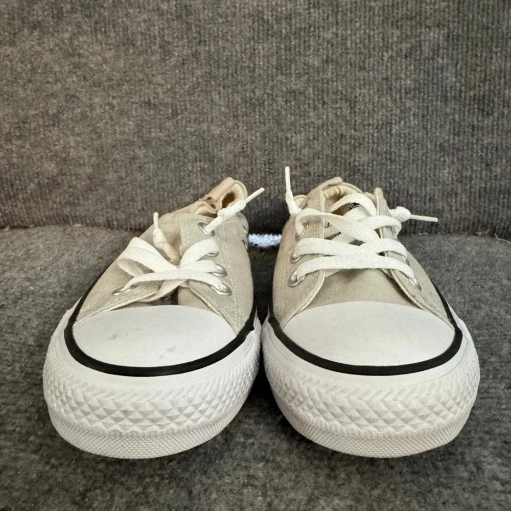 Converse Chuck Taylor All Star Shoreline Slip On Sneakers Beige Canvas Womens 8